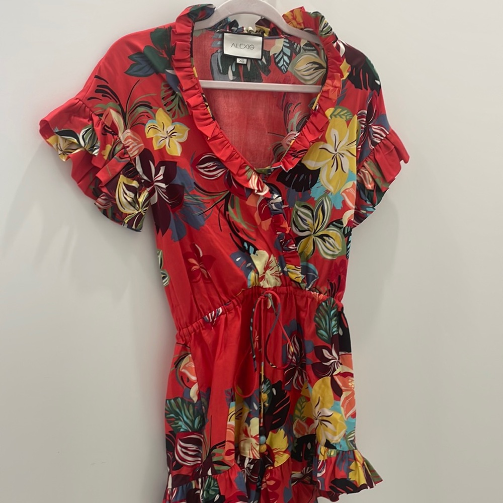 Alexis Faine Romper Print Ruffles